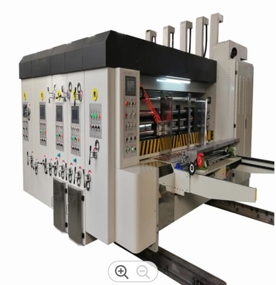 380V 3 Color Printer Slotter Die Cutter Stacker آلة أوتوماتيكية عالية السرعة